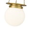 Z-Lite Calhoun Pendant, 1-Light, 9 In.W x 10.75 In.H, Heritage Brass/white opal 7505P9-HBR - alternate 5